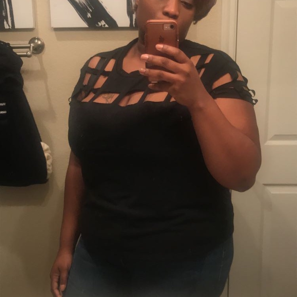Black Cutout top